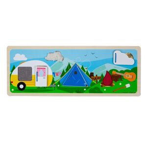 Bigjigs Toys Senzorické puzzle kempování v přírodě obraz