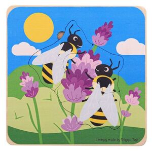 Bigjigs Toys Vkládací puzzle životní cykly včely obraz