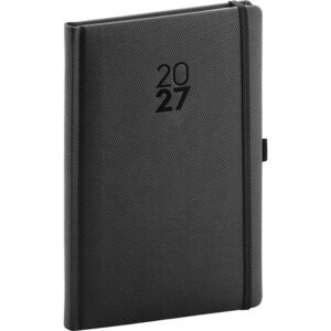 NOTIQUE Diamante týdenní diář 2027, černý, A5 15 × 21 cm obraz