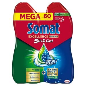 Somat Excellence 5in1 Anti-Grease duo gel do myčky 2x540 ml 60 dávek obraz