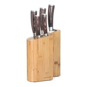 G21 Sada nožů Gourmet Timber 5 ks + bambusový blok obraz