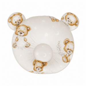 Baby Nellys Bavlněný tvarovaný polštářek Sleep Teddy, béžový obraz