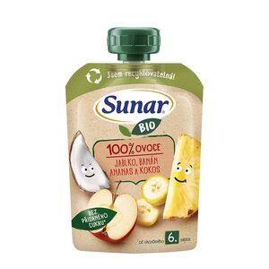 Sunar BIO Jablko, banán, ananas, kokos 6m+ kapsička 100 g obraz