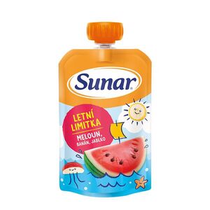Sunar Jablko, vodní meloun, banán 6m+ kapsička 100 g obraz