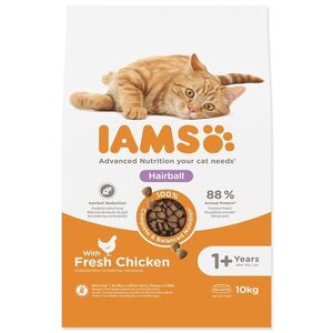IAMS Krmivo Cat Adult/Senior Hairball Chicken 10kg obraz