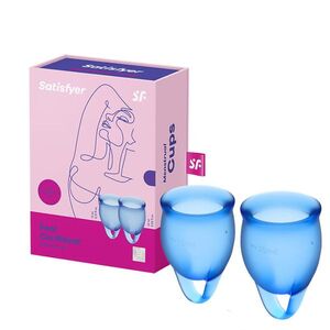 Satisfyer Satisfyer menstr. kalíšek Feel Confident 2ks Dark Blue obraz