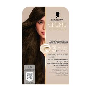 Schwarzkopf Creme Supreme 4-0 přirozená hnědá barva na vlasy 60 ml obraz