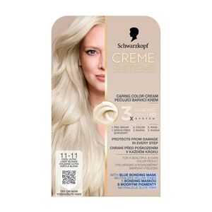 Schwarzkopf Creme Supreme 11-11 chladná ultra světlá blond barva na vlasy 60 ml obraz