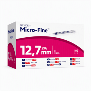 Embecta Micro-Fine U-100 12, 7 mm 1 ml inzulínová stříkačka 100 ks obraz
