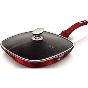 Berlingerhaus Pánev grilovací s poklicí a mramorovým povrchem 28 cm Burgundy Metallic Line obraz