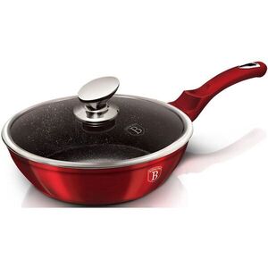Berlingerhaus Pánev hluboká s mramorovým povrchem a poklicí 24 cm Burgundy Metallic Line obraz