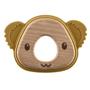 Zopa Silikonové dřevěné kousátko Koala, Mustard Yellow 4 obraz
