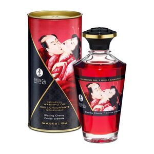 Shunga Aphrodisiac Warming Oil, třešeň, 100 ml obraz