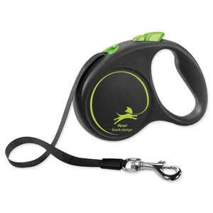 Flexi Vodítko Black Design páska S zelené 5m obraz