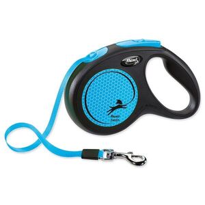 Flexi Vodítko Neon páska M modré 5m obraz
