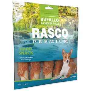 Rasco Premium Pochoutka buvolí kůže obalená kuřecím, tyčinky L 500g obraz