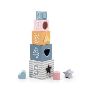 Viga Dřevěná pyramida s číslicemi obraz