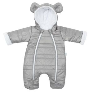 New Baby Zimní kojenecká kombinéza s kapucí a oušky Pumi grey, vel. 68 (4-6m) obraz