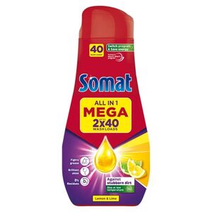 Somat All in 1 Power Lemon & Lime gel do myčky 2x720 ml 80 dávek obraz