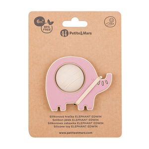 Petite&Mars Elephant Edwin 6m+ silikonová hračka 1 ks dusty rose obraz