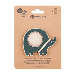 Petite&Mars Elephant Edwin 6m+ silikonová hračka 1 ks misty green obraz