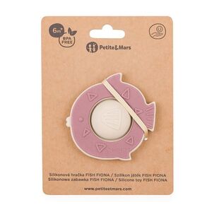 Petite&Mars Fish Fiona 6m+ silikonová hračka 1 ks dusty rose obraz