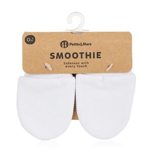Petite&Mars Rukavičky kojenecké 1 pár smoothie infinity white obraz