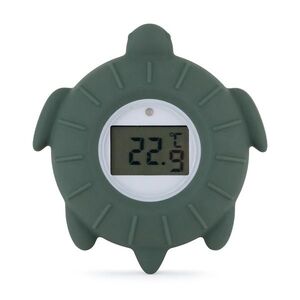 Petite&Mars Turtle Terry teploměr do vody 0m+ silikonový digitální 1 ks misty green obraz