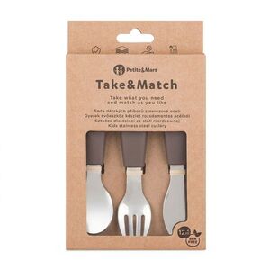 Petite&Mars Take&Match Sada příborů z nerezové oceli 12m+ 3 ks bitter cocoa obraz