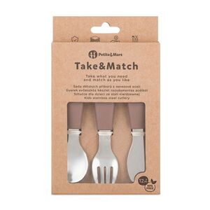 Petite&Mars Take&Match Sada příborů z nerezové oceli 12m+ 3 ks velvet latte obraz