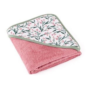 Petite&Mars Osuška bambusová s kapucí Loulou Pink Meadow 1 ks obraz