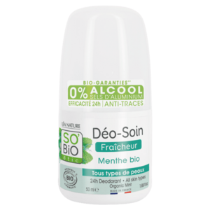 SO’BiO étic Osvěžující deodorant s mátou BIO roll-on 50 ml obraz