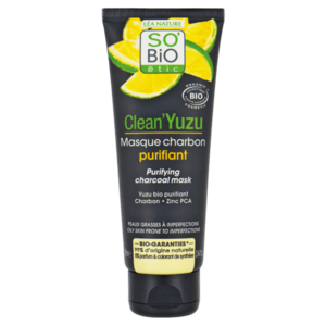 SO’BiO étic Clean Yuzu Maska pleťová čisticí s aktivním uhlím 75 ml obraz