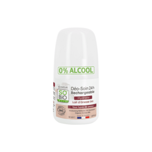 SO’BiO étic Deodorant 24h hydratační s oslím mlékem BIO roll-on znovuplnitelný 50 ml obraz