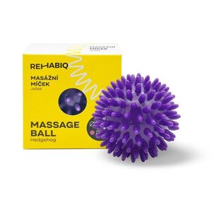 Rehabiq Masážní míček ježek 7 cm 1 ks fialový obraz