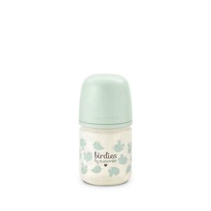 Suavinex Láhev skleněná fyziologická BIRDIES 120 ml 1 ks zelená obraz