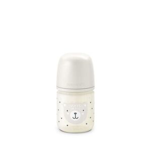 Suavinex Láhev skleněná fyziologická WILD&FREE 120 ml 1 ks krémová obraz