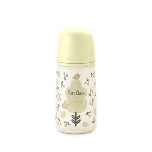 Suavinex Kojenecká láhev BIRDIES M 270 ml 1 ks žlutá obraz