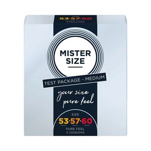 Shunga Pure Feel - Testovací balení Střední - Kondomy 53, 57, 60 mm - 3 kusy obraz