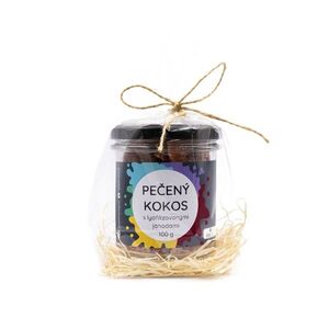 Lyopotraviny Pečený kokos s mandlemi a lyofilizovanými jahodami, 100 g, dárkové balení obraz
