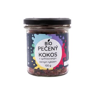 Lyopotraviny BIO Pečený kokos s mandlemi a lyofilizovaným černým rybízem, 100 g obraz