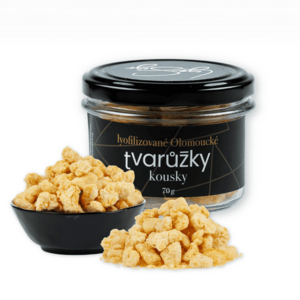 Lyopotraviny Olomoucké tvarůžky lyofilizované (sušeno mrazem) - menší kousky - ve skle, 40 g obraz