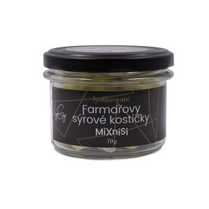 Lyopotraviny MiXniSi - lyofilizované farmářovi sýrové kostičky, 70 g, ve skle obraz