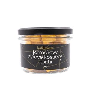 Lyopotraviny Farmářovy sýrové kostičky - paprika, 305 g, ve skle obraz
