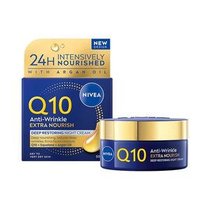 Nivea Q10 Extra Nourish Anti-Wrinkle výživný noční krém proti vráskám 50 ml obraz
