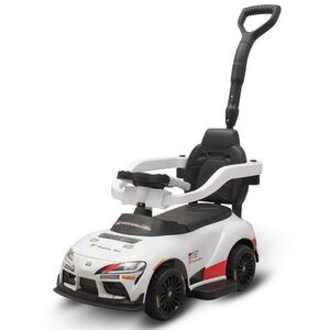 Baby Mix Dětské odrážedlo s vodící tyčí Toyota GR Supra GT4 bílé obraz