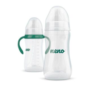 NENO Kojenecká láhev antikoliková 6m+ 300 ml zelená obraz