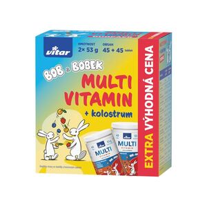 Vitar Kids Multivitamin+kolostrum Bob a Bobek 2x45 tablet obraz