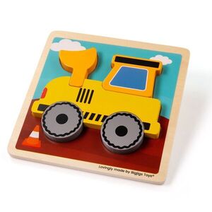Bigjigs Toys Vkládací puzzle Bagr obraz
