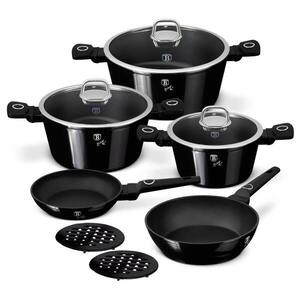 Berlingerhaus Sada nádobí s titanovým povrchem 10 ks Black Vantage Collection obraz